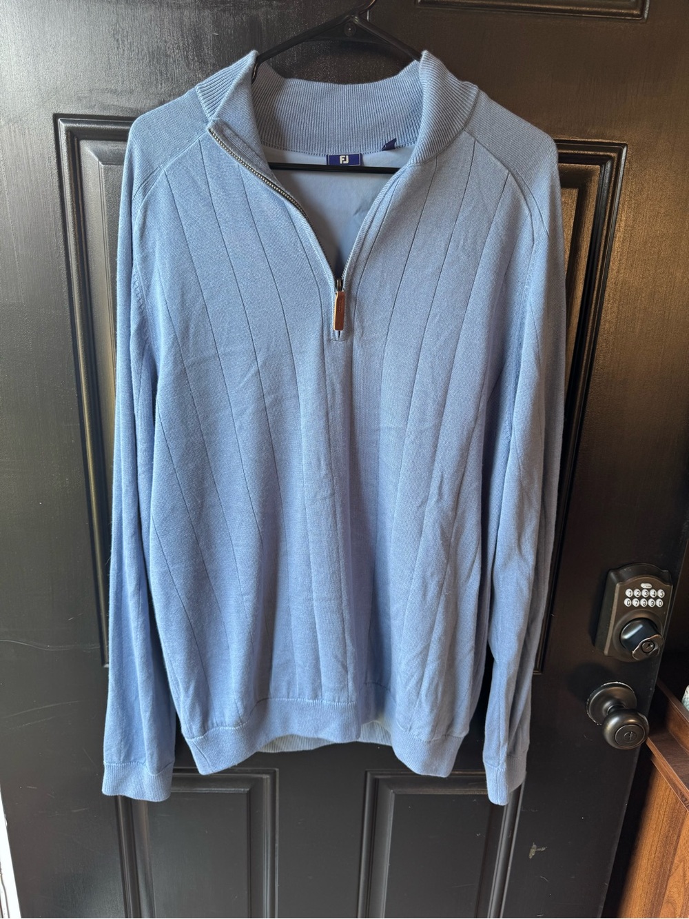 FJ Light Blue Half-Zip Sweater